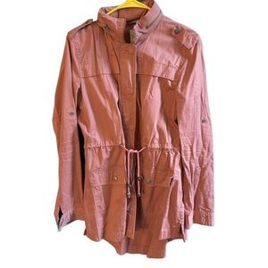 THREAD & SUPPLY Mauve Utility Jacket‎ Pockets Spring  Lightweight Size Medium